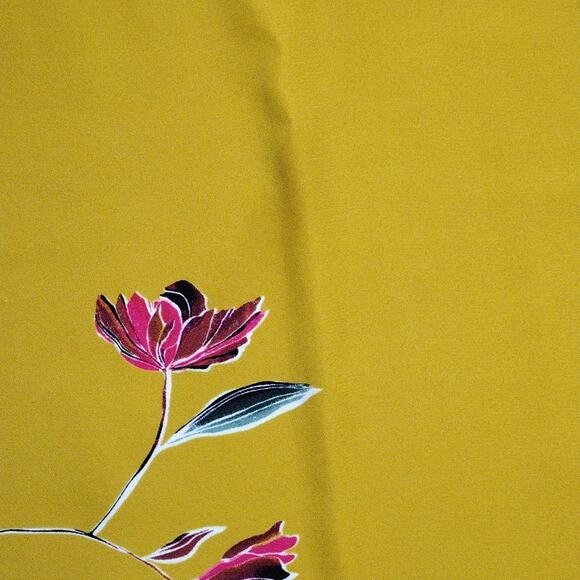 Apt. 9 Yellow Floral V-Neck Spring Summer Tank Top Wrap Around Flowy Shirt M - Picture 14 of 14